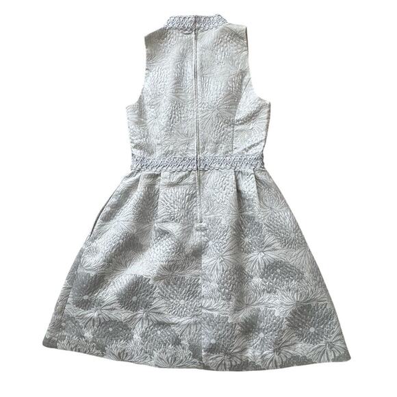 NWT-Lilly Pultizer Franci in Seaside Gray Metallic Full Bloom Brocade, size 4 - Picture 2 of 12